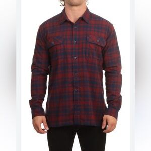 Patagonia MW Fjord Organic Cotton Flannel Shirt Sequoia Red Size Small NWT
